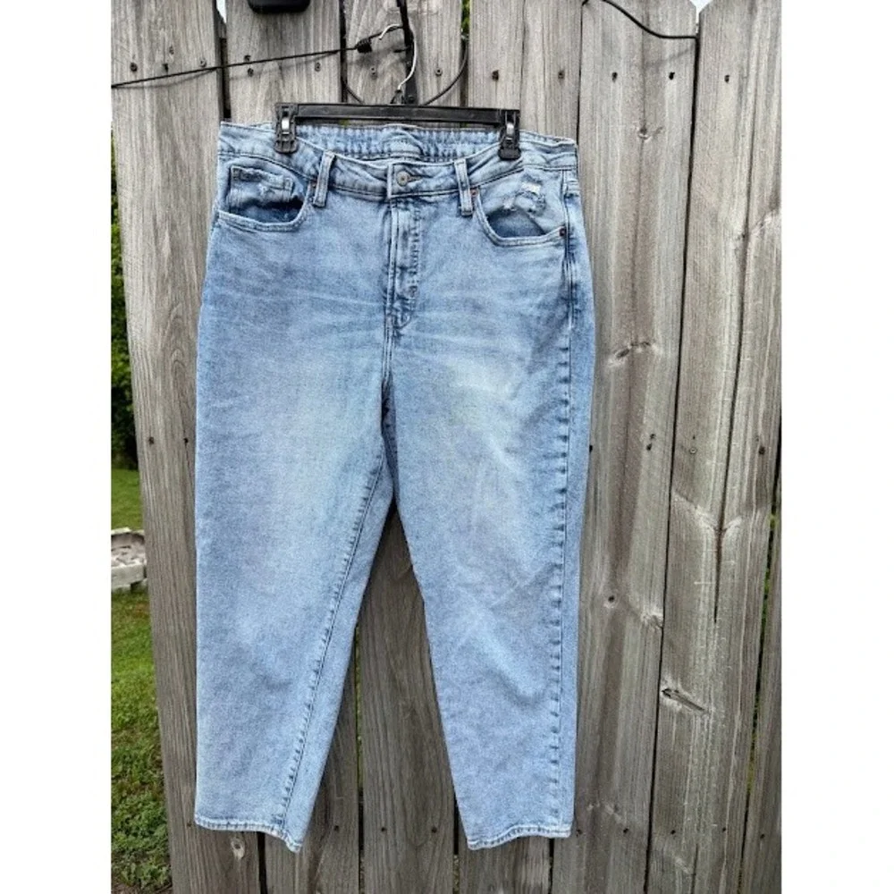 High Waisted Old Navy Jeans Womens 10 Blue O.G. Straight Light Wash Denim Pants